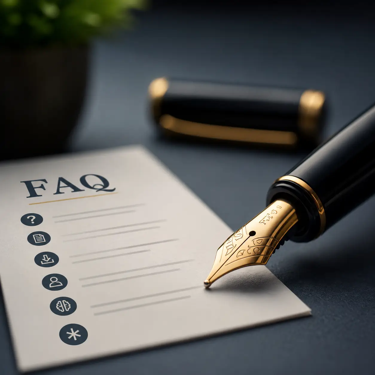 FAQ page covering Turn Checker reports, downloads, credits, and AI detection